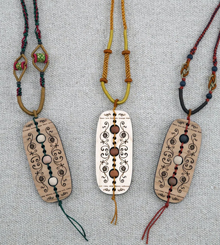 Wood and handmade clay bead inspiration necklaces