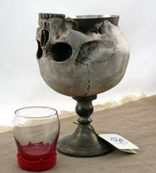 Weathered Skull Goblet with patinaed base