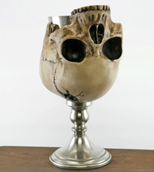 Skull Goblet with Extra Cracked Damage