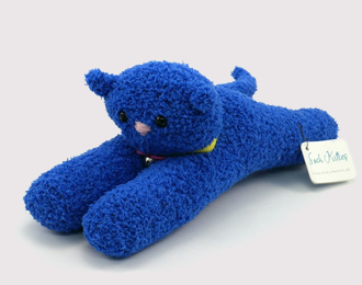 Blue Sock Kitty plush