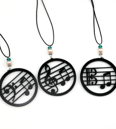 Laser cut acrylic ornaments